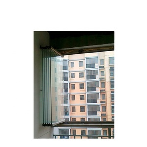 <span class=keywords><strong>Puerta</strong></span> <span class=keywords><strong>de</strong></span> Vidrio Plegable Tipo Acordeón para Balcón, <span class=keywords><strong>Puerta</strong></span> Plegable sin Marco para Patio con Vista Transparente - Product Image 1
