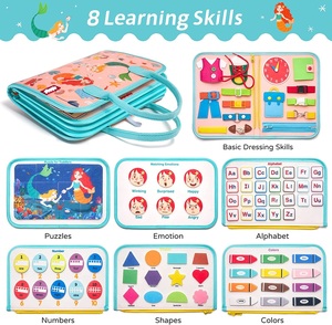 2026 New Toddler Travel Activities Educational <strong>Toys</strong> Montessori <strong>Toys</strong> <strong>for</strong> <strong>1</strong> 2 3 4 <strong>Year</strong> <strong>Old</strong> <strong>Girls</strong> Boys Gift Mermaid Busy Board - Product Image 2