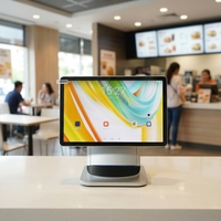 Terminal de point de vente Android 14 avec écran tactile de 11 pouces, imprimante thermique de 80 mm, système de point de vente interactif flexible