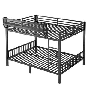 Металлическая двухъярусная кровать «Квиннадж» (Queen Over Queen) для взрослых и подростков, усиленная конструкция, с лестницей и полками для хранения - Product Image 4