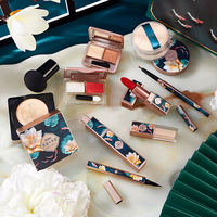 Coffret cadeau de maquillage de beauté inclus rouge à lèvres longue durée BB crème correcteur cosmétiques bouffée de champignons poudre pressée point culminant fard à joues