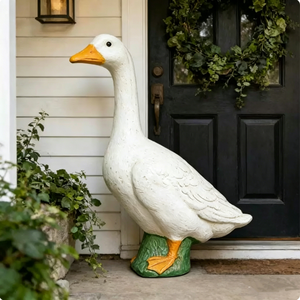 Statuetta di Oca Bianca in Resina, Decorazione per Cortile e <span class=keywords><strong>Giardino</strong></span>, Statua Animale Simulata per Paesaggistica - Product Image 4