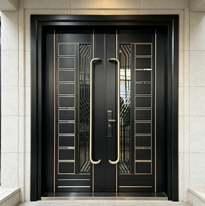 Porte d'entrée de sécurité haut de gamme pour maison, grande poignée en acier inoxydable, serrure multipoints, finition antirouille et coupe-vent - Product Image 3