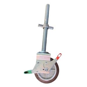 8-Zoll Schwerlast-Lenkrollen mit Verstellbarem Gewindestiel für Baustellen-Gerüste, 250 kg Tragkraft - Product Image 3