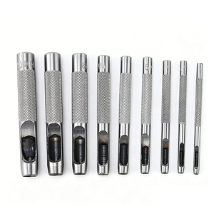 Ensemble de 9 poinçons à trous ronds, 2,5-10 mm, en acier au carbone, outils de poinçonnage pour ceintures en cuir, pour le bricolage et la couture à la main - Product Image 5