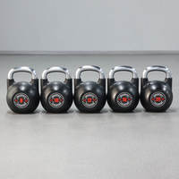 SMARTFIT Kettlebell Kompetisi Berlapis CPU Komersial Set Terkalibrasi Logo Kustom untuk Latihan Kekuatan di Gym