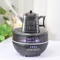 Diffuseur d'huiles essentielles à ultrasons de style nouveau Walker, en argent antique, en forme de bouilloire, pièce décorative, lampe aromatique pour la maison, mini théière