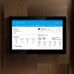 Panneau tactile Android compatible <span class=keywords><strong>Home</strong></span> <span class=keywords><strong>Assistant</strong></span> avec boîtier en plastique, montage mural, PoE/12V, interface de contrôle intelligente - Product Image 1