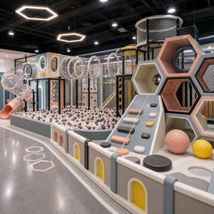 Labirinto Commerciale per Parco Giochi al Coperto con Parete da Arrampicata e Percorso a Ostacoli per Operatori di FEC - Product Image 2