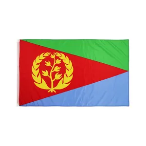 Logo Business Flags 3 x5ft bandiere di vendita in poliestere lavorato a maglia azienda bandiera eritreo
