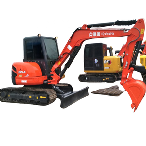 Excavatrice hydraulique sur chenilles Kubota U50-4 d'occasion, 5 tonnes, mini-excavatrices d'occasion pour la ferme et la maison - Product Image 1