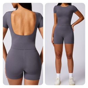 Nueva Camiseta deportiva ajustada transpirable con espalda hermosa para Yoga, Camiseta deportiva para correr de alta intensidad para mujer, Manga corta Fitness de secado rápido - Product Image 6