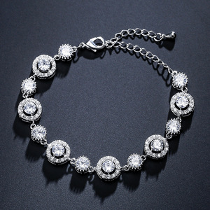 Fashion Adjustable Zircon Crystal <b>Bracelet</b> for Women Silver Plated Women Chain <b>Bracelet</b> Wedding Zircon <b>Bracelet</b> Pulsera De Mujer - Product Image 1