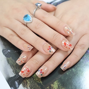 Venta al por mayor 10 Uds <span class=keywords><strong>uñas</strong></span> postizas cuadradas <span class=keywords><strong>cortas</strong></span> 3D globos patrón ojo <span class=keywords><strong>de</strong></span> gato prensa en las <span class=keywords><strong>uñas</strong></span> para <span class=keywords><strong>San</strong></span> <span class=keywords><strong>Valentín</strong></span> - Product Image 2