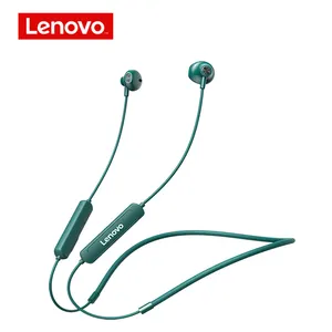 मूल लेनोवो SH1 वायरलेस ईरफ़ोन BT5.0 Mic के साथ हेडसेट IPX5 निविड़ अंधकार चुंबकीय कालर Earbuds खेल Headphones