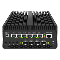 Routeur OEM ODM 10G 4 SFP 6 ports LAN, passerelle OS Mikrotik Opnsense, 6*Lan 6X2.5G Ultra 9 185H, pare-feu Ubuntu, mini PC industriel