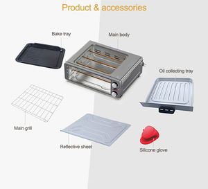 Four à pizza <span class=keywords><strong>3</strong></span> en 1 Barbecue électrique <span class=keywords><strong>Kebab</strong></span> Grill <span class=keywords><strong>Machine</strong></span> à brochettes rotatives automatiques Barbecue intérieur sans fumée - Product Image 4