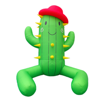 Décoration gonflable de cactus de PVC de cactus mignon en peluche gonflable longue