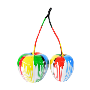 Grande statue de pomme cerise en résine fibre de verre moderne usine de <span class=keywords><strong>fruits</strong></span> colorés pour la décoration de Noël Design créatif doux - Product Image 1