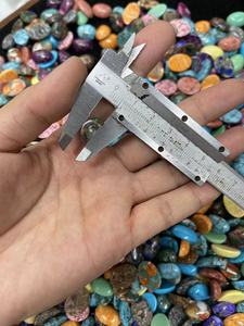 Turquoise Nhẫn mặt phẳng trứng mặt Trần đá trang sức thiết lập trong 15 màu sắc bán quý lỏng đá quý - Product Image 6