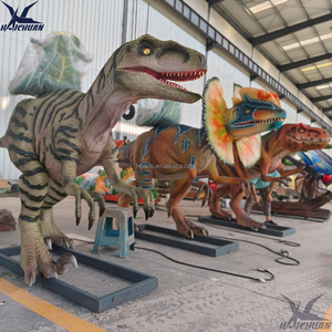Parque de <span class=keywords><strong>atracciones</strong></span> para adultos, Paseo de dinosaurio mecánico Velociraptor Animatronic Artificial para niños, atracción de paseo - Product Image 4