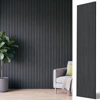 Panneaux acoustiques décoratifs en bois Akupanel, placage chêne noir 3 faces, pour la maison, le bureau et le studio.