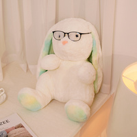 Poupée en peluche douce Tie Dye lapin, jouets oreiller Tie Die lapins en peluche avec longues oreilles 40 cm
