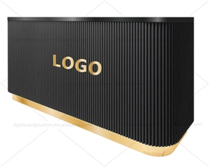 Juego de Muebles de Peluquería Dorado y Negro <span class=keywords><strong>2021</strong></span>, Paquete de Salón de Belleza Más Económico para Peluquero, Silla Personalizada, Escritorio, Secador, Vaporizador - Product Image 3