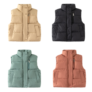 Gilet d'hiver décontracté pour garçons 2026, nouveau style coréen, <span class=keywords><strong>veste</strong></span> <span class=keywords><strong>sans</strong></span> <span class=keywords><strong>manches</strong></span> à fermeture éclair pour enfants, manteau en coton épais, <span class=keywords><strong>veste</strong></span> épaisse - Product Image 2