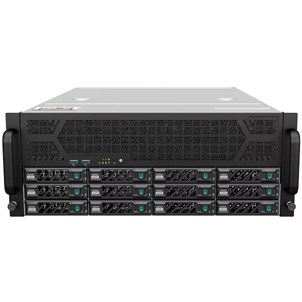 Factory Direct Sales Custom Graphics Card 4u 12Bay Rack with Fan GPU Server Case Side Power Supply 12GB Backplane Server Chassis