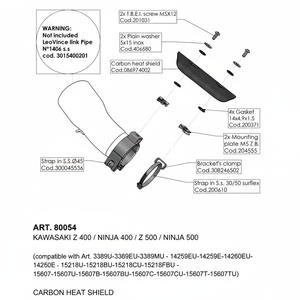 KAWASAKI NINJA 400 2018-2021 scudo termico 20355 sistema di scarico della motocicletta - Product Image 1