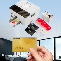 Printer Kartu PVC Kecepatan Tinggi FCOLOR Tinta Pigmen Ramah Lingkungan Pencetakan Multi Ukuran untuk Kartu Nama Kartu Kunci Hotel