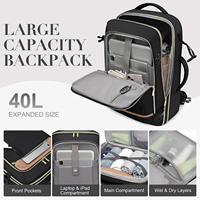 Sac à dos de voyage décontracté minimaliste de grande capacité personnalisable/OEM, sac à dos multifonctionnel pour ordinateur portable imperméable pour les trajets quotidiens