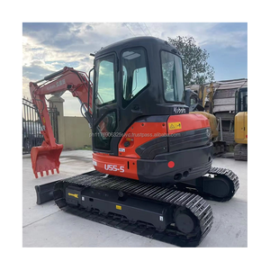 Excavatrice sur chenilles d'occasion d'origine japonaise 5,5 tonnes Kobelco U55 Mini-excavatrice d'occasion Kobelco U55-5 - Product Image 2