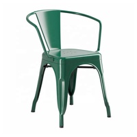 Chaise de salle à manger pivotante industrielle en métal avec structure en fer, design moderne et élégant pour la maison, le bureau, le bar, la salle de sport, le parc et l'appartement