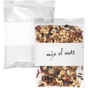 White Block Zipper <b>Bags</b> 8 X 10 4 Mil Thick Plastic Storage <b>Bags</b> For Kitchen Food Container Neatening Storage 1000 Pack - Product Image 1
