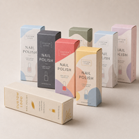Boîte d'emballage cosmétique personnalisée, rouge à lèvres, vernis à ongles, mascara, boîte pliante mince, matériaux recyclés écologiques