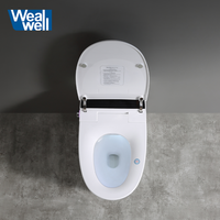 Toilet Pintar Otomatis Modern Satu Bagian dengan Bidet Elektrik, Toilet Perawatan Wanita yang Dapat Membersihkan Diri Sendiri
