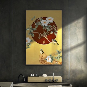 Pittura a olio a forma di farfalla moderna cinese che sogna nuova <span class=keywords><strong>arte</strong></span> floreale della parete dell'uccello di stile Zen per la decorazione <span class=keywords><strong>del</strong></span> soggiorno - Product Image 1