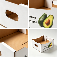 Groothandel avocado verpakkingen met handgrepen, sterke waterdichte golfkartonnen fruitverzenddozen