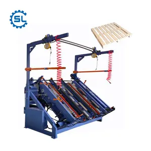 2023 video Semi Automatic Wood pallet making machine factory