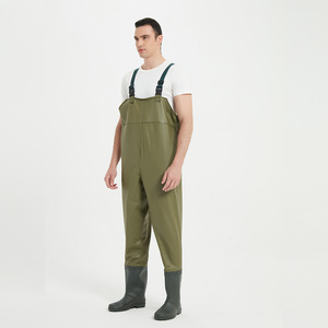 Nouvel ensemble de waders de pêche en PVC pour hommes, style populaire, imperméables, avec bottes intégrées et pantalon de poitrée, pour la pêche à la mouche et l'agriculture - Product Image 3