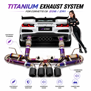 ระบบท่อไอเสียไททาเนียม ing สำหรับ C8คอร์เวทท์ Z06งานระบายไอเสียแบบ catback สำหรับวาล์ว OEM พร้อมท่อไอเสียคาร์บอนไฟเบอร์หัวรถ - Product Image 1