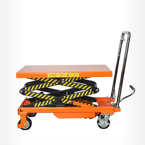 Plate-forme élévatrice manuelle Portable Table élévatrice à ciseaux Palan <span class=keywords><strong>de</strong></span> Construction en <span class=keywords><strong>acier</strong></span> pour travaux <span class=keywords><strong>de</strong></span> Construction Magasins d'élingue <span class=keywords><strong>de</strong></span> câble métallique - Product Image 4