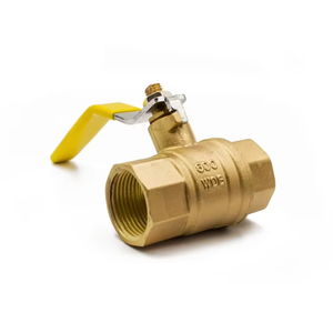 Válvula de bola de latón de 1/2 pulg., 1 pulg., 2 pulg. PN16 con rosca interna hembra, doble disco, NPT FNPT, para agua y gas, 600 WOG - Product Image 2