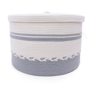 Suave y hermoso cesta de almacenamiento de cuerda de algodón cesta para <span class=keywords><strong>casa</strong></span> y lavandería - Product Image 1
