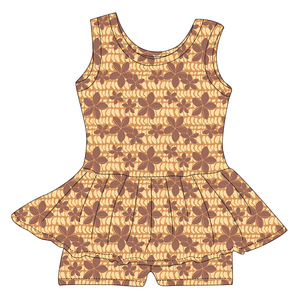 Maillot de bain une pièce sans manches pour fille, imprimé floral hawaïen, pour enfants, vente en gros ODM, maillot de bain personnalisé pour enfants - Product Image 5