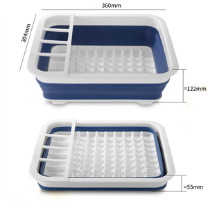 Household Kitchen Tools Foldable Drain Organizer Collapsible Dish <b>Drying</b> Basket <b>Rack</b> - Product Image 6