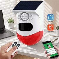 Alarme de sécurité sans fil à énergie solaire 120 dB avec détecteur de mouvement PIR, lumière d'alerte extérieure en ABS, série YAWE CT80, télécommande