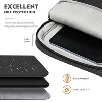 MoKo Protection complète Bord robuste Sac d'affaires Voyage Bureau Ordinateur portable Sac à bandoulière pour iPad Pro 13 MacBook Pro 14 13